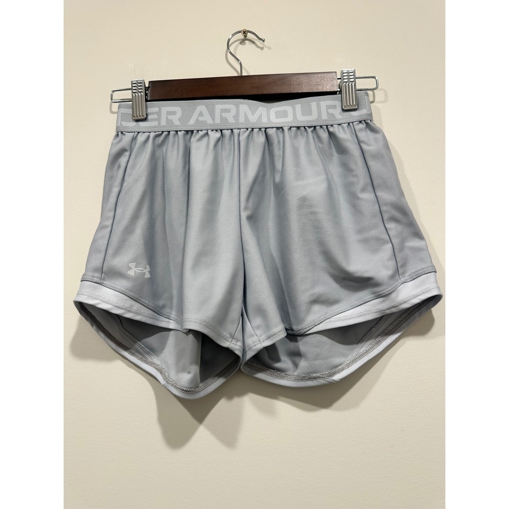 Under Armour Womens Gray HeatGear Loose Fit‎ Running Athletic Shorts Size XS